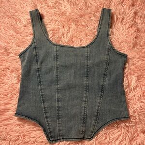 SHEIN Blue Denim Top